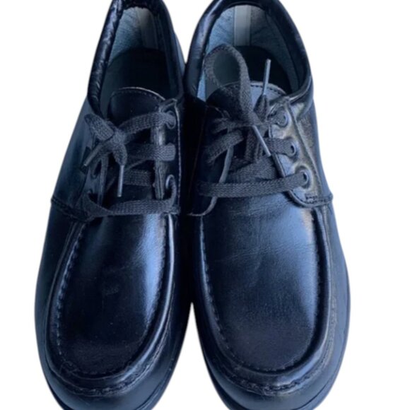 Red Wing 6604 Men’s 9.5D Steel Toe Oxford Shoes Black Vintage 90s Workwear USA‎ main image 5
